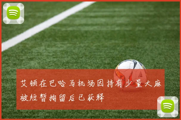 艾顿在巴哈马机场因持有少量大麻被短暂拘留后已获释